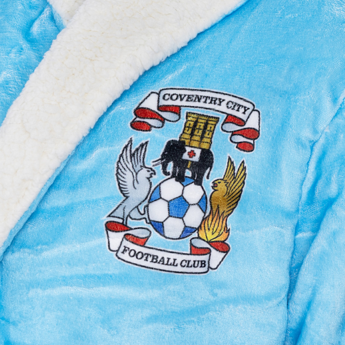 Coventry City Adult Sherpa Dressing Gown