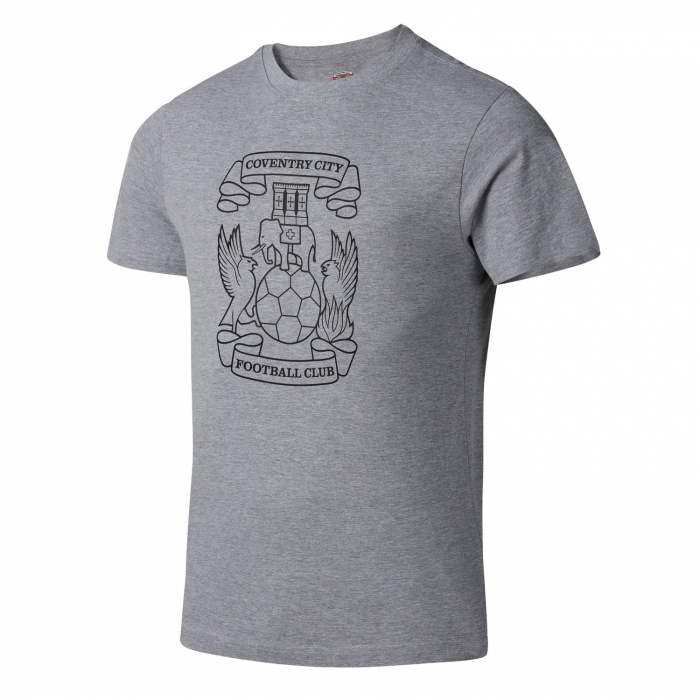 Coventry City Adult Crest Graphic T-Shirt