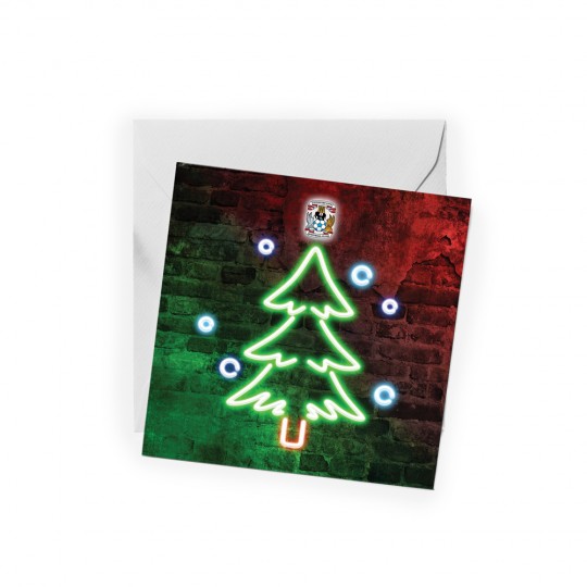 Coventry Neon Tree Christmas Card