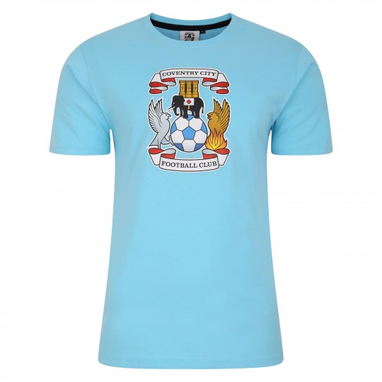 Coventry Essentials Large Crest T-shirt Sky Blue
