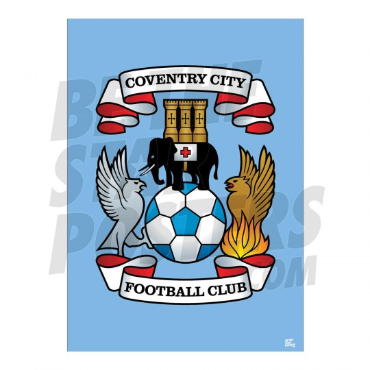 Coventry City  Crest Poster A2 