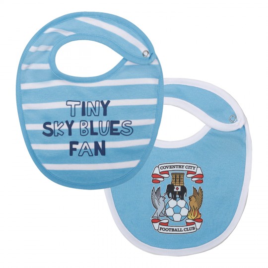 Coventry City Baby Sky Blue Fan Bibs