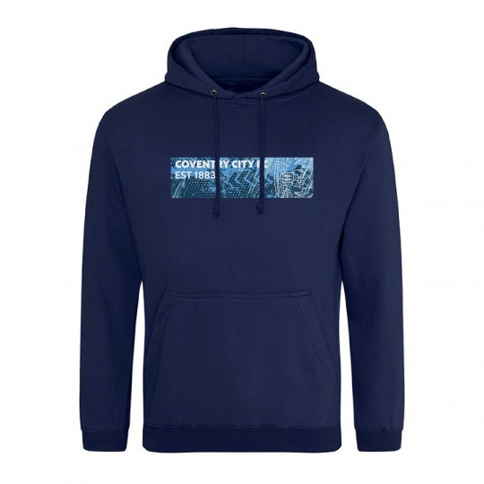 Coventry City Mens Grunge Hoodie