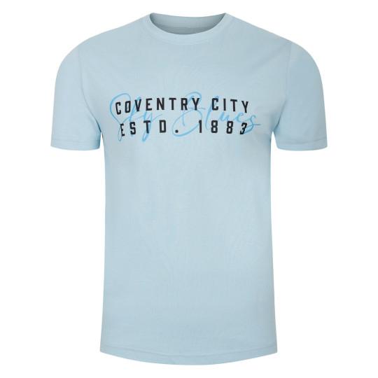 Coventry City Adult Sky Blue Script T-Shirt