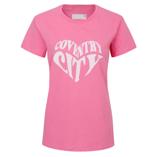 Coventry City Womens Pink Heart T-Shirt