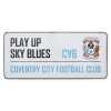 Coventry City Metal Street Sign WHITE