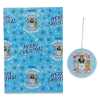 Coventry 3 Pack Xmas Wrap and Tag Set