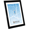 Highfield Road Map Print Tempered Glass Frame - 6 