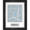 Highfield Road Map Print - Tempered Glass Frame - 