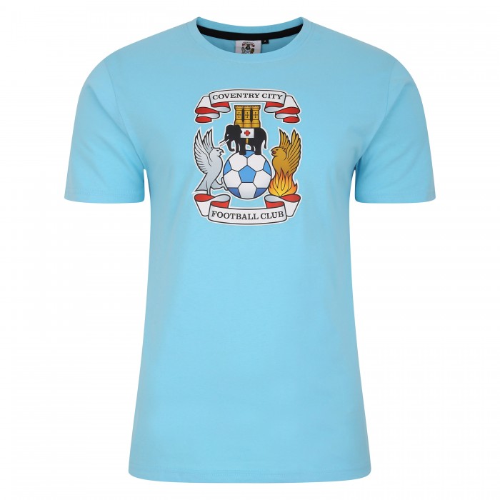 Coventry Essentials Large Crest T-shirt Sky Blue