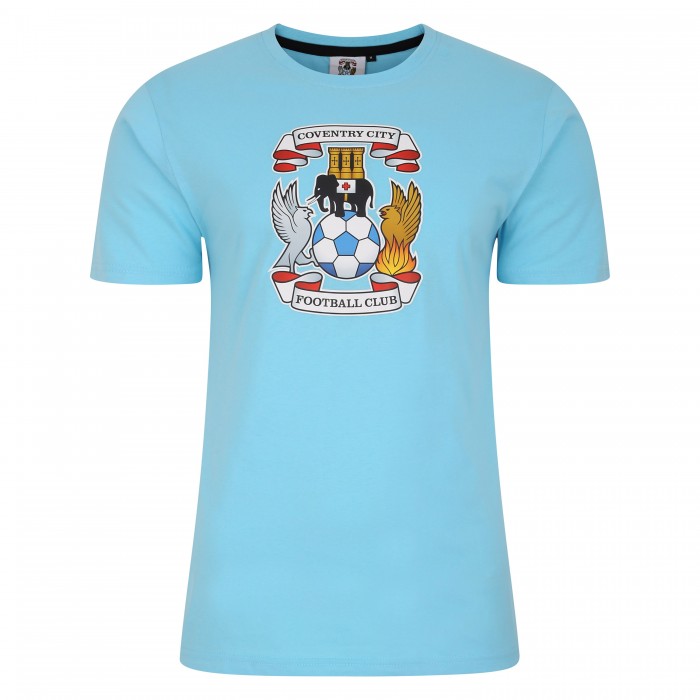 Coventry Essentials Large Crest T-shirt Sky Blue