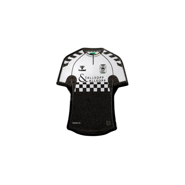 Coventry City 2 Tone Shirt Pin Badge WHITE/BLACK