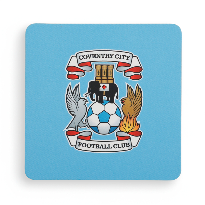 Coventry City Crested Coaster SKY BLUE