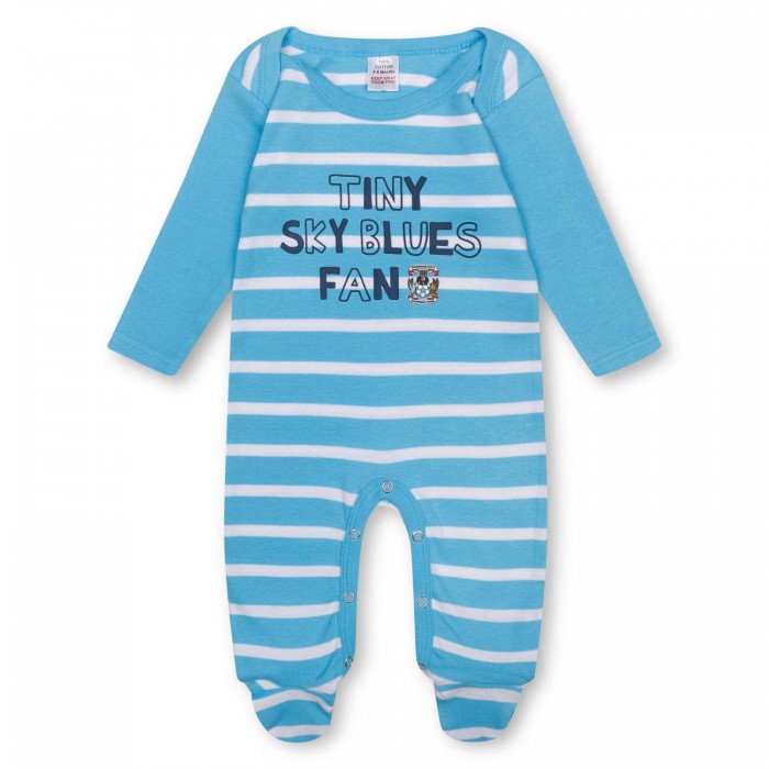 Coventry City Baby Sky Blue Fan Sleepsuit