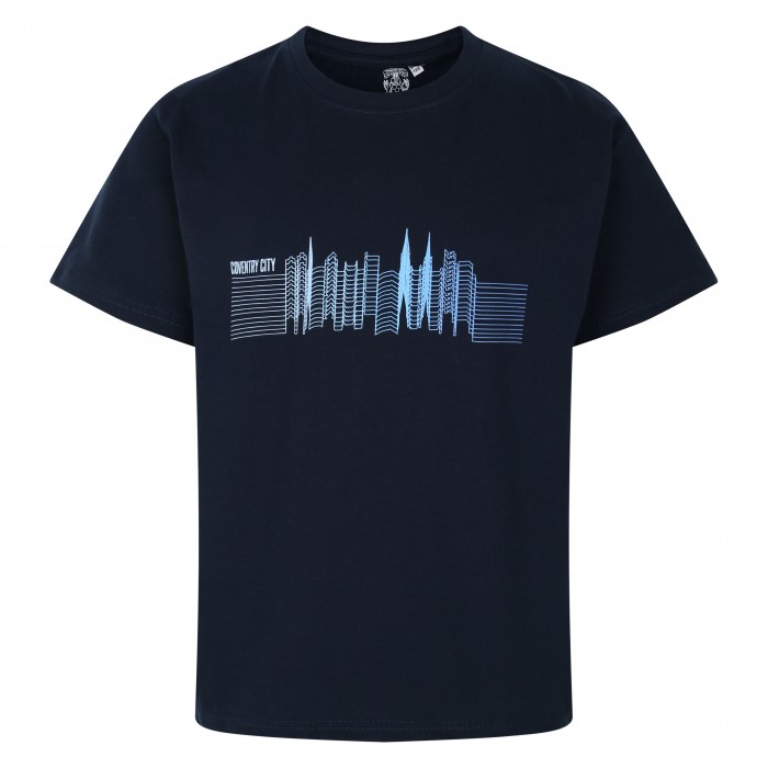 Coventry City Multi Skyline Graphic Logo T-Shirt -