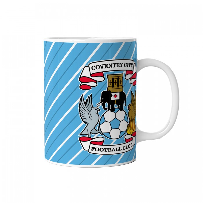 Coventry City Dynamic Crest Stripe Mug Coventry City Dynamic Crest Stripe Mug