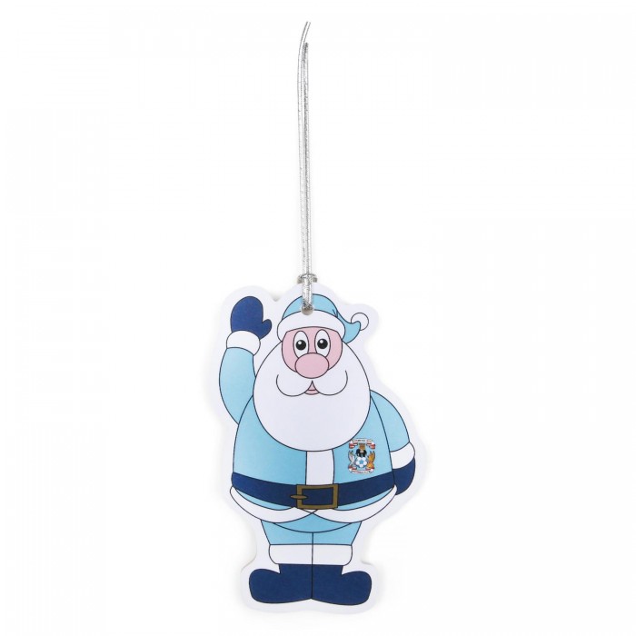 Coventry City Wooden Santa Decoration