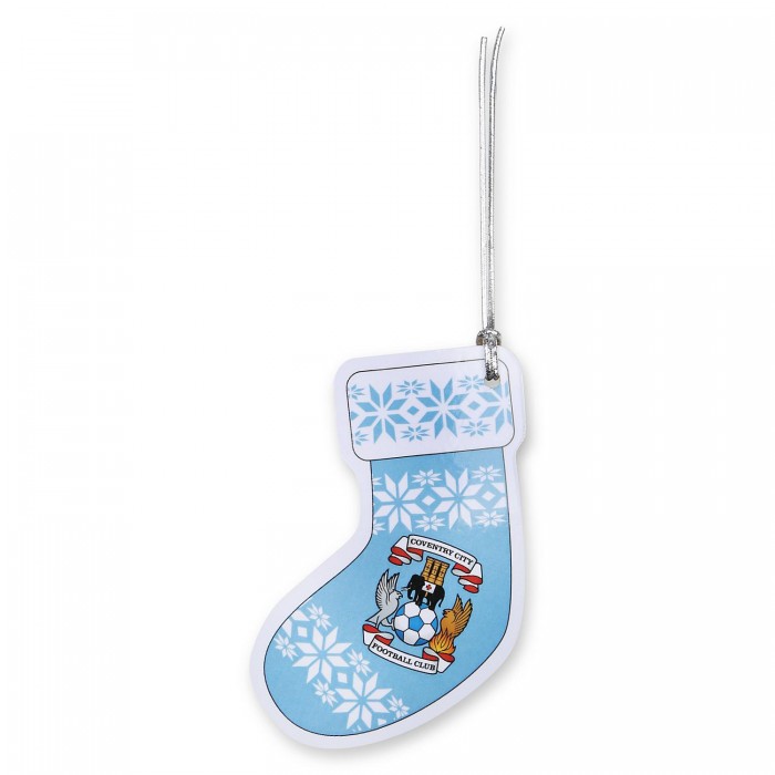 Coventry City Wooden Stocking Decoration