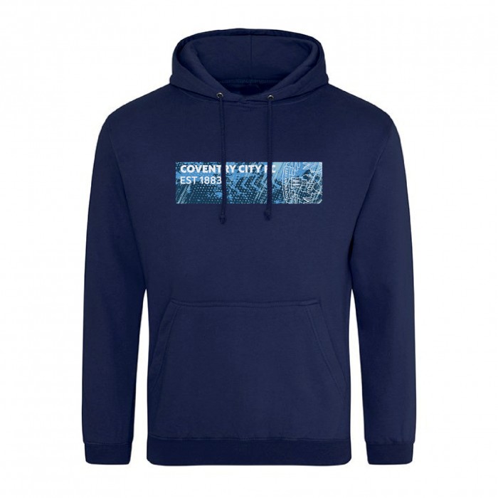Coventry City Mens Grunge Hoodie
