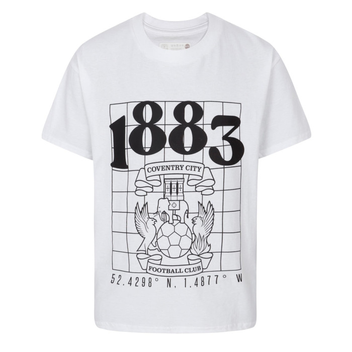Coventry City Junior White 1883 Coordinate T-Shirt