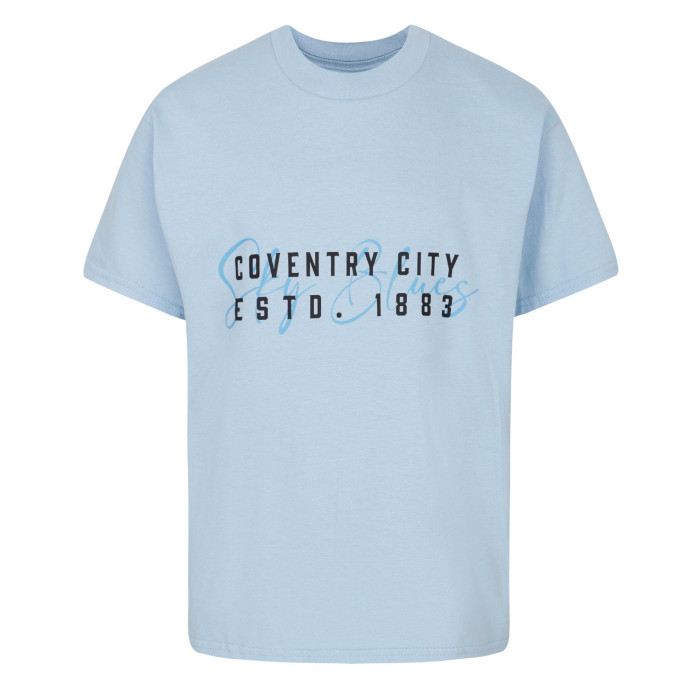 Coventry City Junior Sky Blue Script T-Shirt