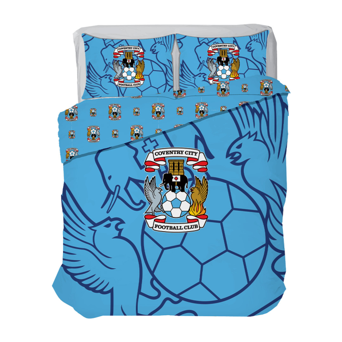 Coventry City Tilted Reversable Duvet Set - Double