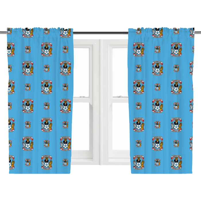 Coventry City All Over Crest Curtains - 54