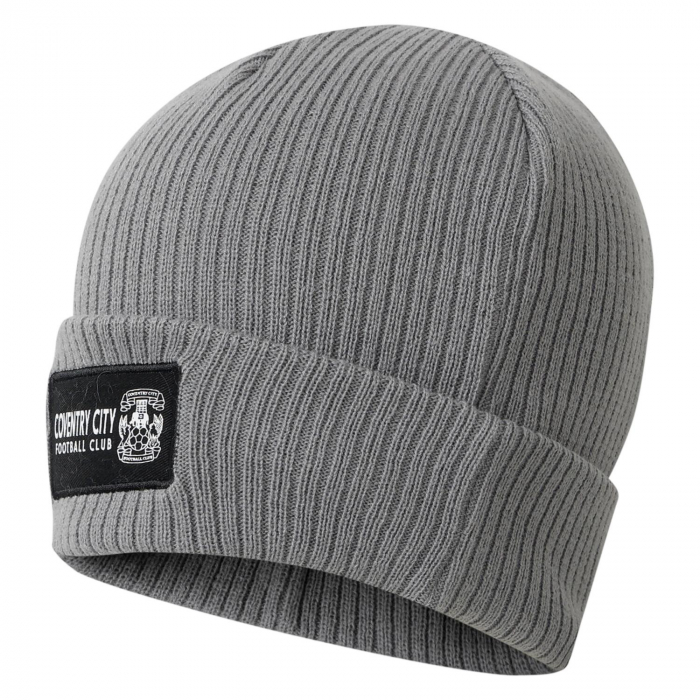 Coventry City Adults Ribbed Patch Beanie