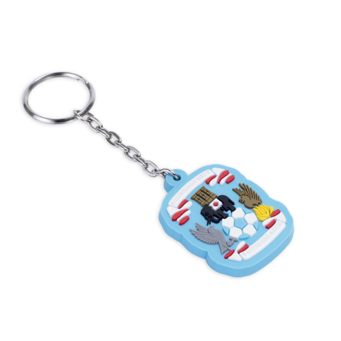 Coventry City Rubber Crest Keyring