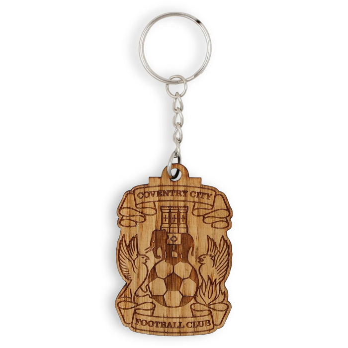 Coventry City Wooden Crest Keyring