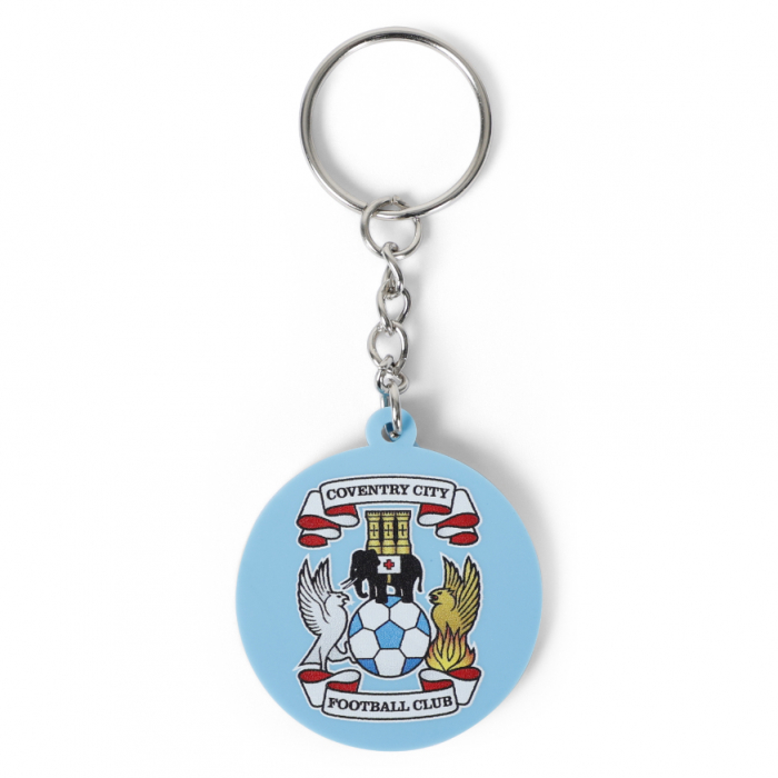 Coventry Pu Embossed Crest Keyring