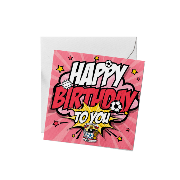 Coventry City HBTY Pink Comic Card