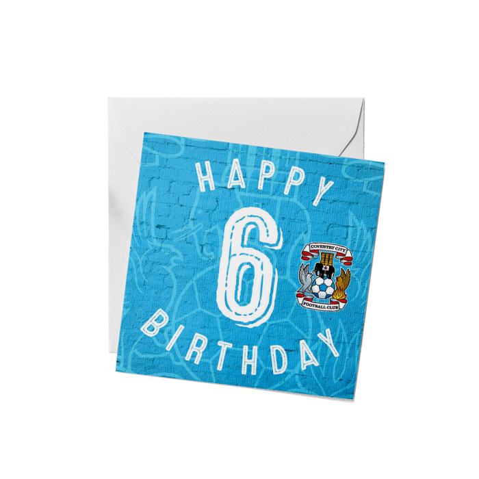 Coventry City 6th Birthday Card