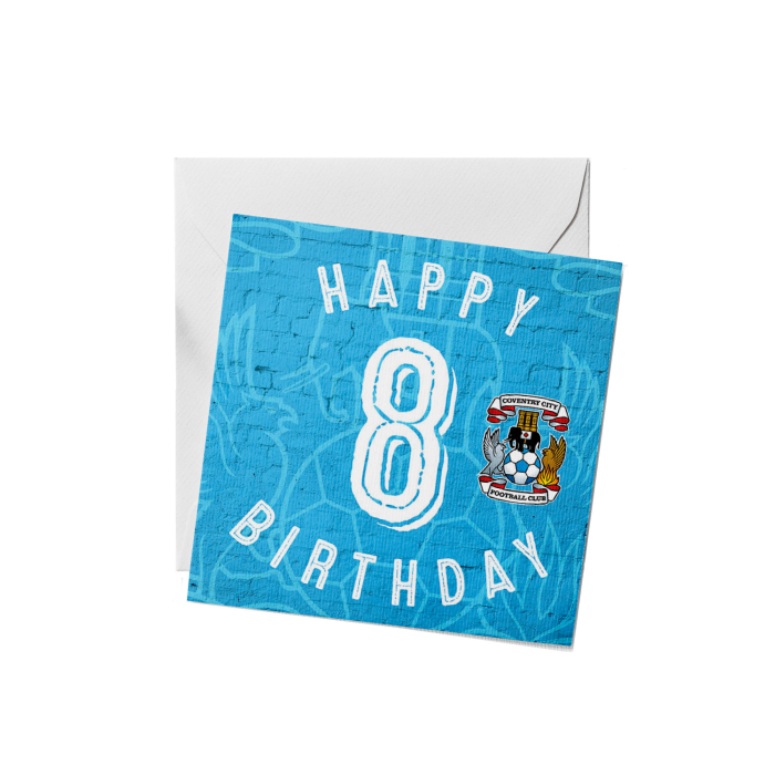 Coventry City 8th Birthday Card