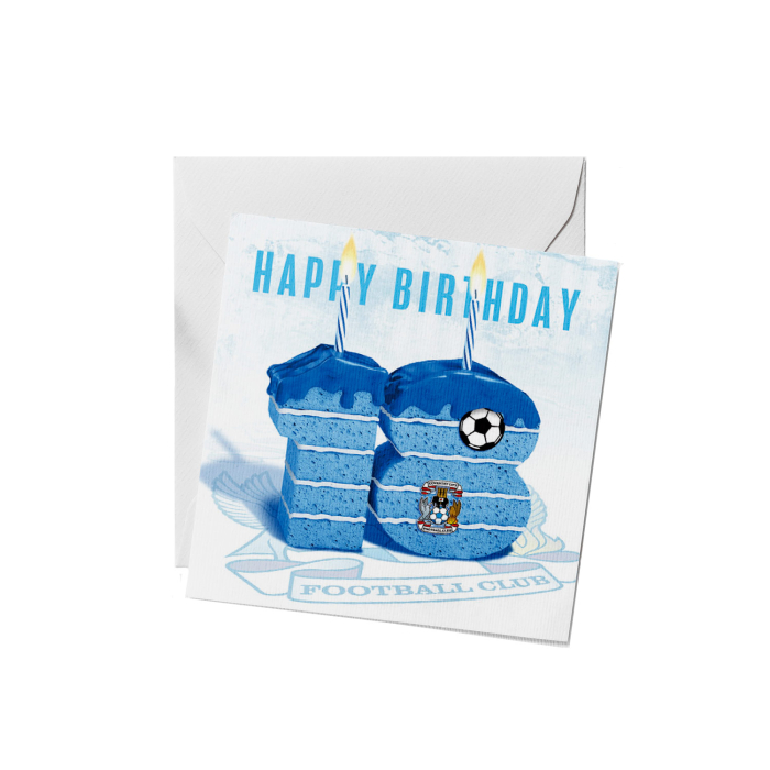 Coventry City 18th Cake Card