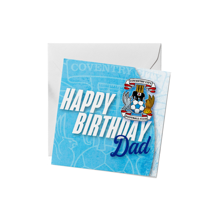 Coventry City Happy Birthday Dad Card