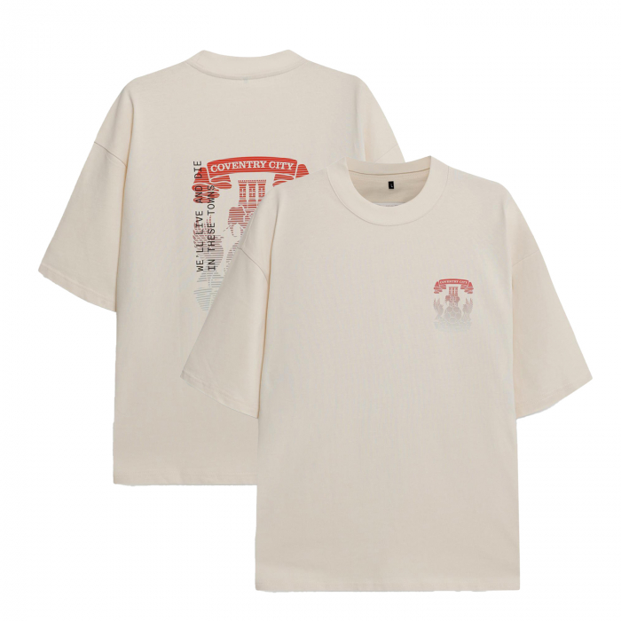 Coventry City Faded Crest Oversized Graphic Tee