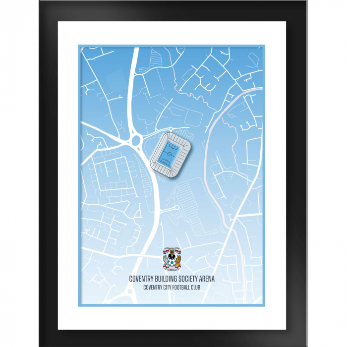 Stadium Map Print Tempered Glass Frame - 6 x 8 Inc