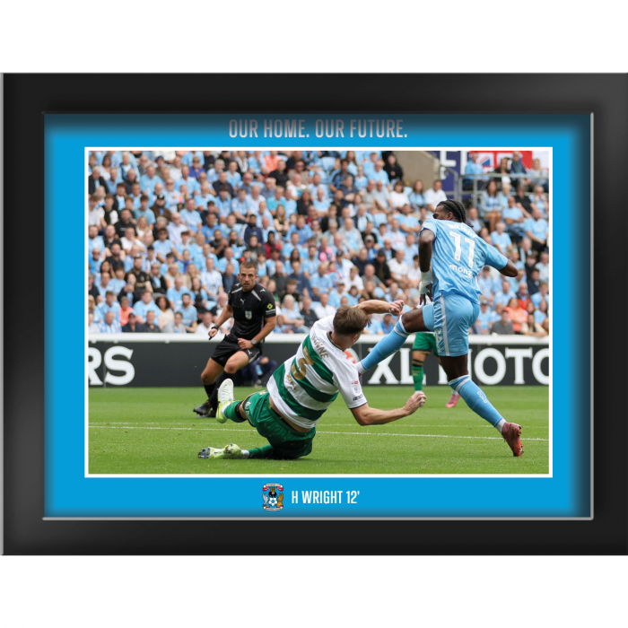 7-1 H Wright 1st Goal Tempered Glass Frame - 8 x 6