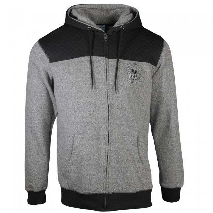 Coventry Mens Shoulder Panel Zip Hoodie